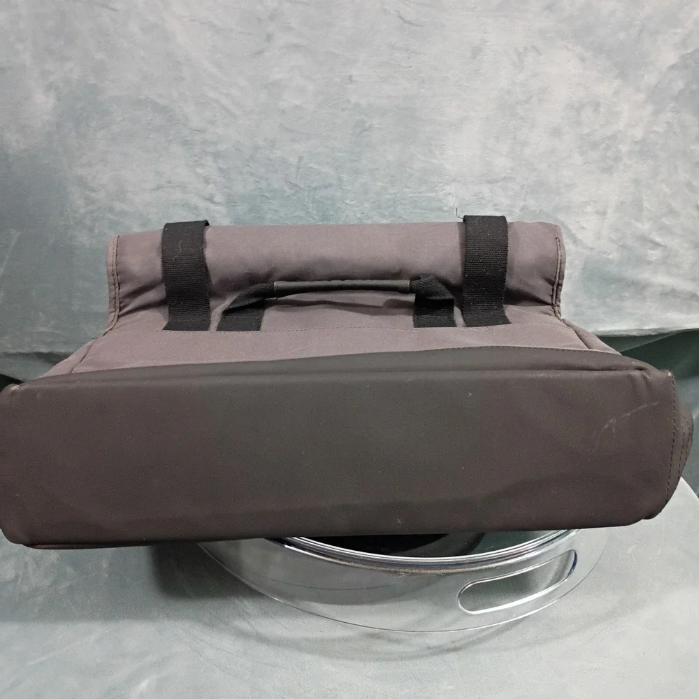 Dell Messenger Laptop Bag Gray Black Padded Shoulder Strap Travel Commuter Case
